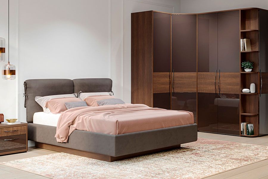 Спальня Savona в теплой шоколадной палитре Спальня Savona в теплой шоколадной палитре